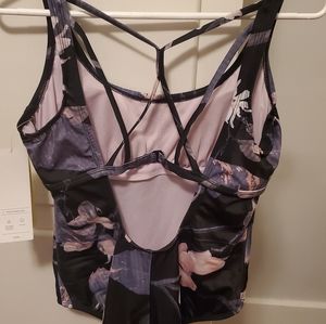 NWT Floral One Piece Swimsuit with Strappy Back